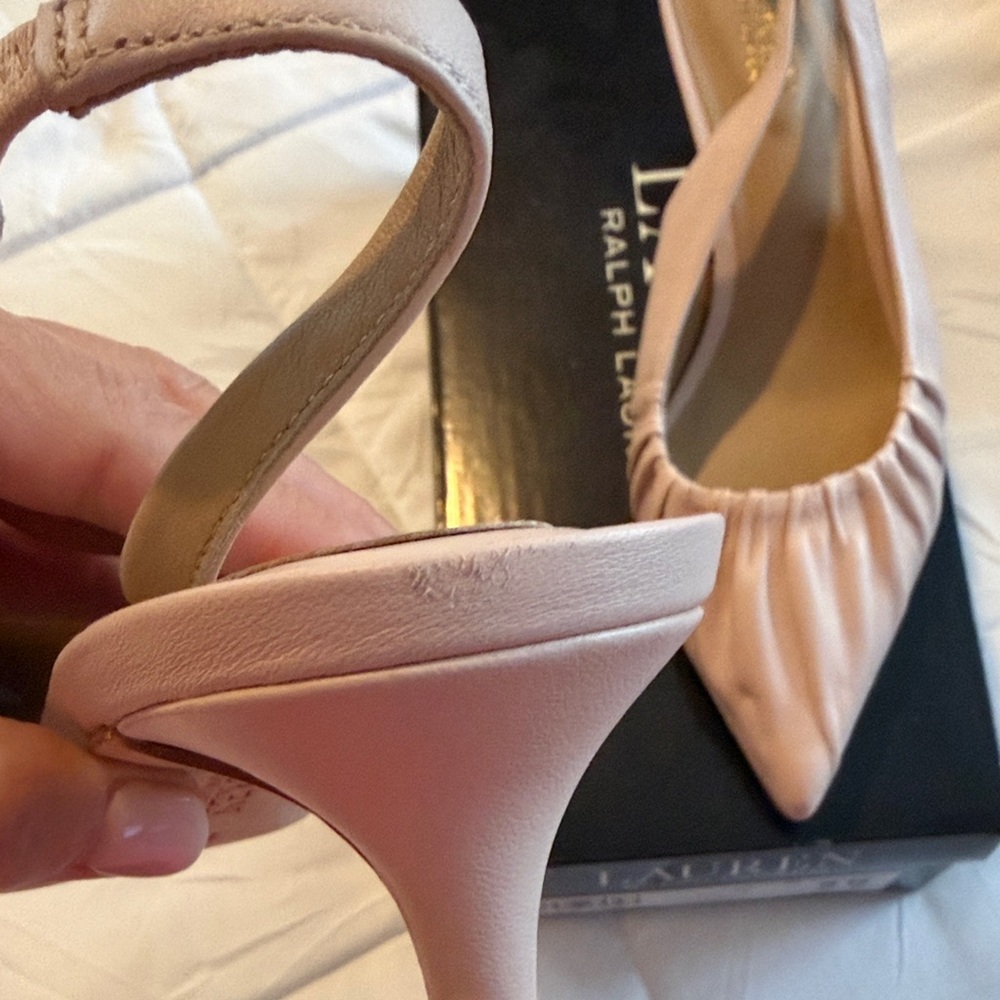 Ralph Lauren Pink Slingback Heels - Picture 4 of 4